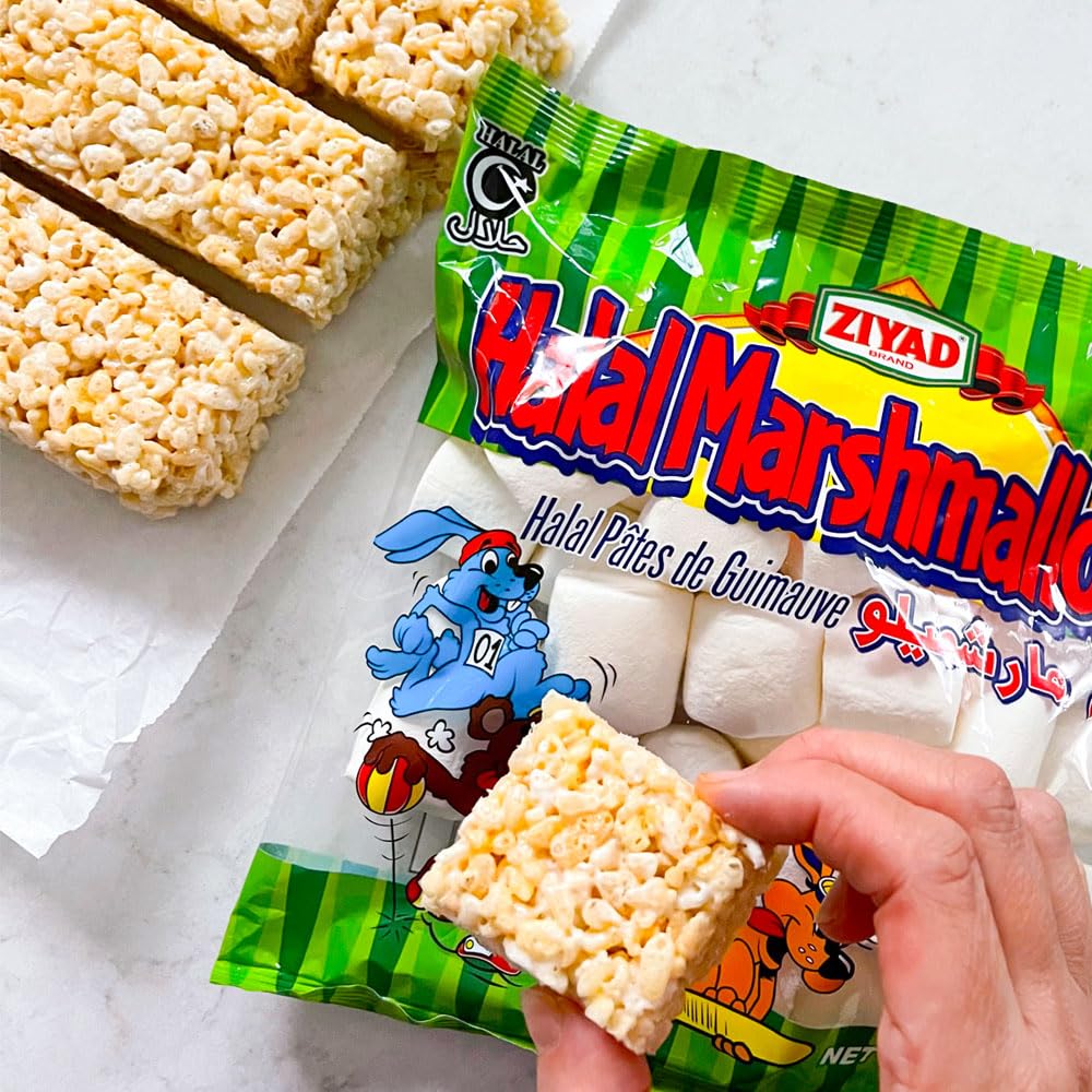 Ziyad Gourmet Halal Marshmallows, Pork-Free, Egg-Free, Dairy-Free, Gluten-Free, Perfect for Holidays and S’mores!