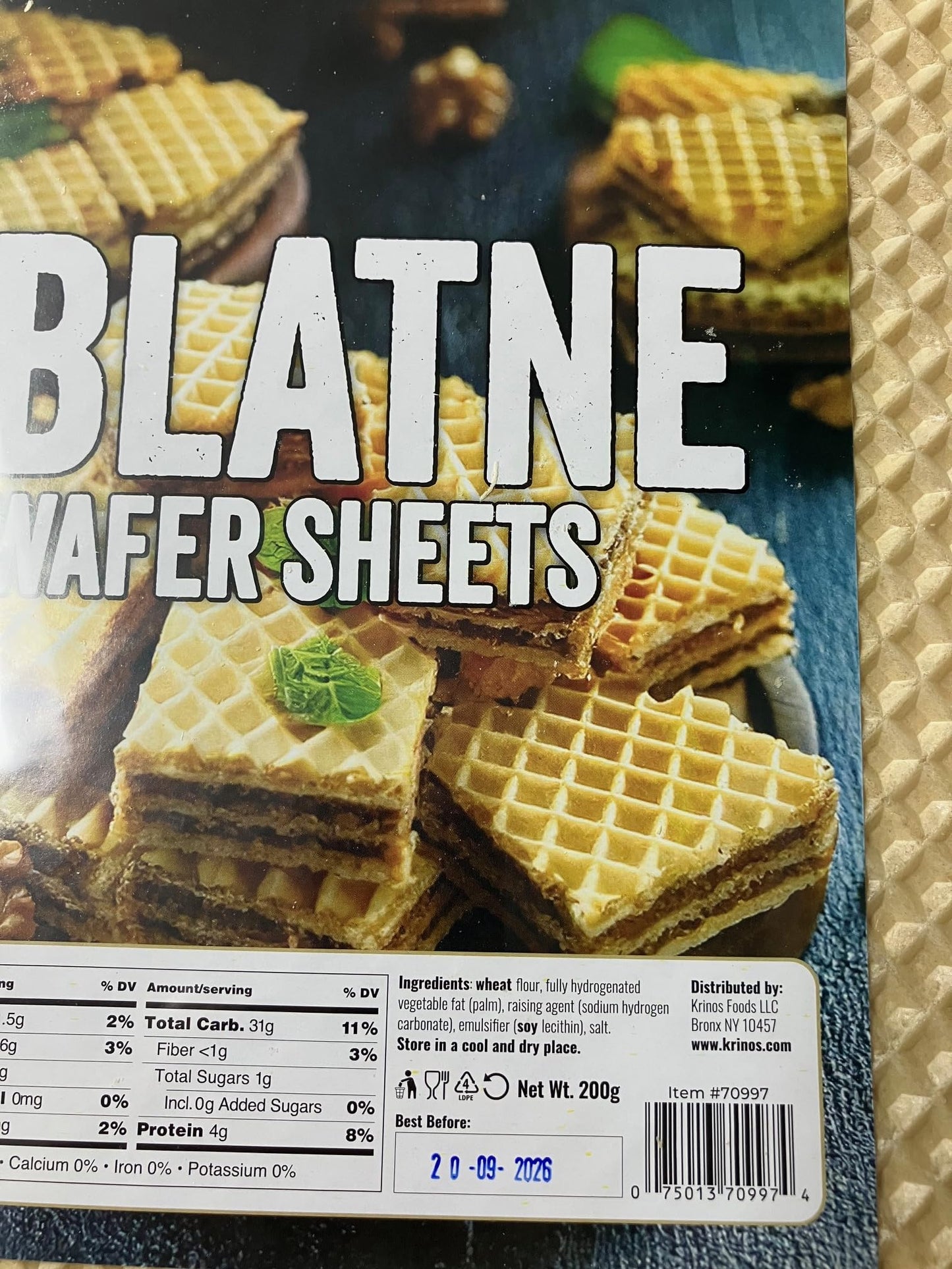 MP OBLATNE Wafers for tort cakes, 200g, 5 sheets PACK of 5