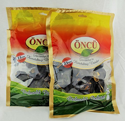 Oncu Dried Vegetable for Stuffing (Dreid Eggplant, 2 Bag (50 Pieces))