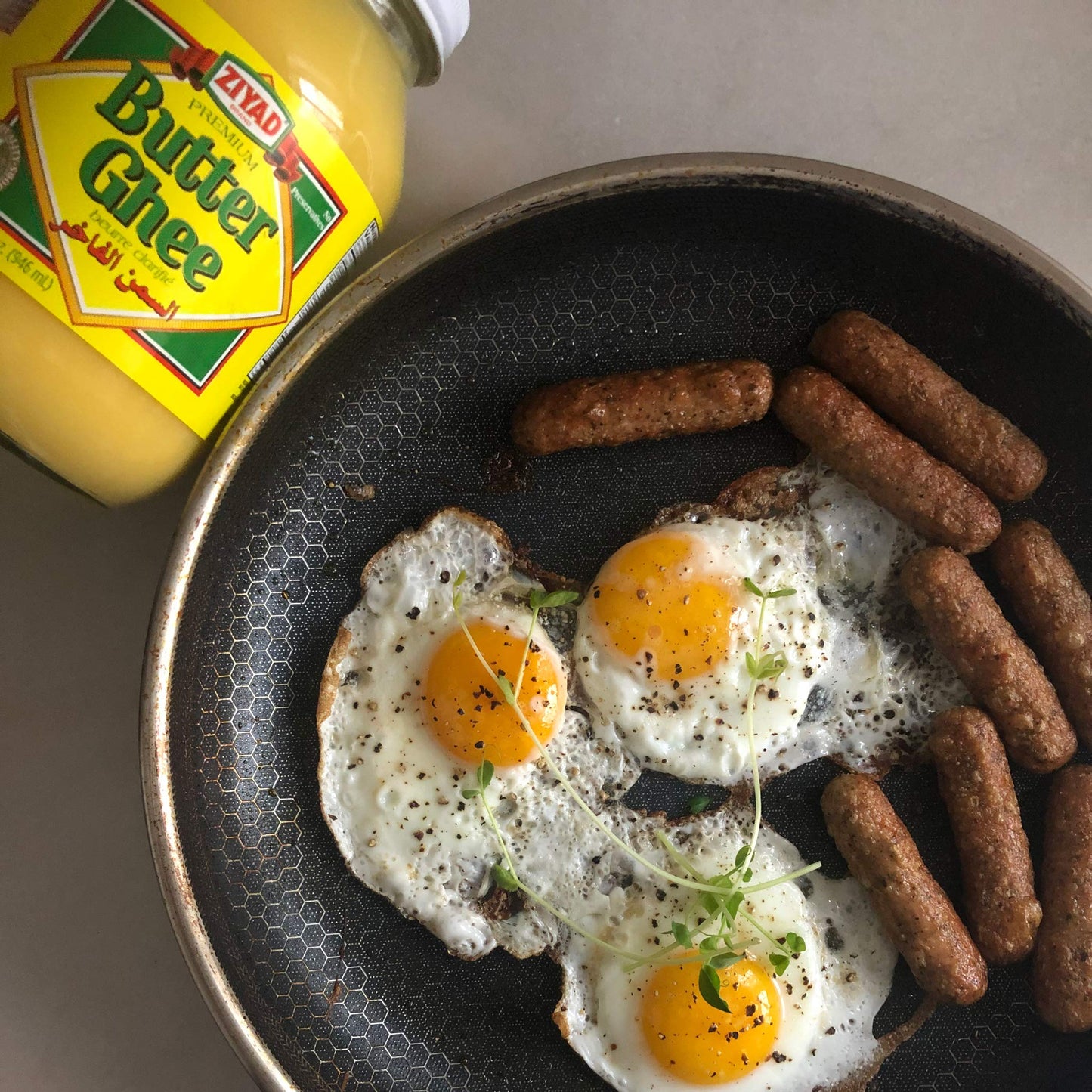 Ziyad Pure Ghee Clarified Butter, Paleo and Keto-Friendly | Lactose and Casein Free | Shelf-Stable, Spreadable, High-Heat Cooking, Roasting, Sautéing, Baking, Coffee,