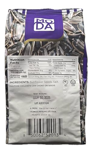 Moda Sunflower Seeds Roasted and Salted 10oz/284g