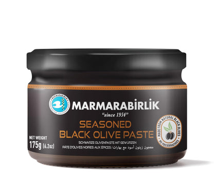 Marmarabirlik, Black Olives Spread Spicy, Turkish Olive Paste & Tapenade, Gourmet Mediterranean Flavor, Sandwiches, Crackers, Appetizer, Dips & Salads, Vegan, Kosher, Halal