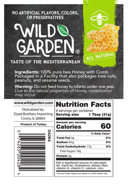 Wild Garden 100% Pure Raw Gourmet Honeycomb