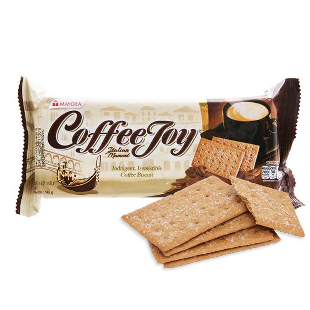 Mayora Coffee Joy Coffee Biscuit Irresistible Biscuit Snacks Kopi Asli Indonesia Halal 142g (5 Ounce)