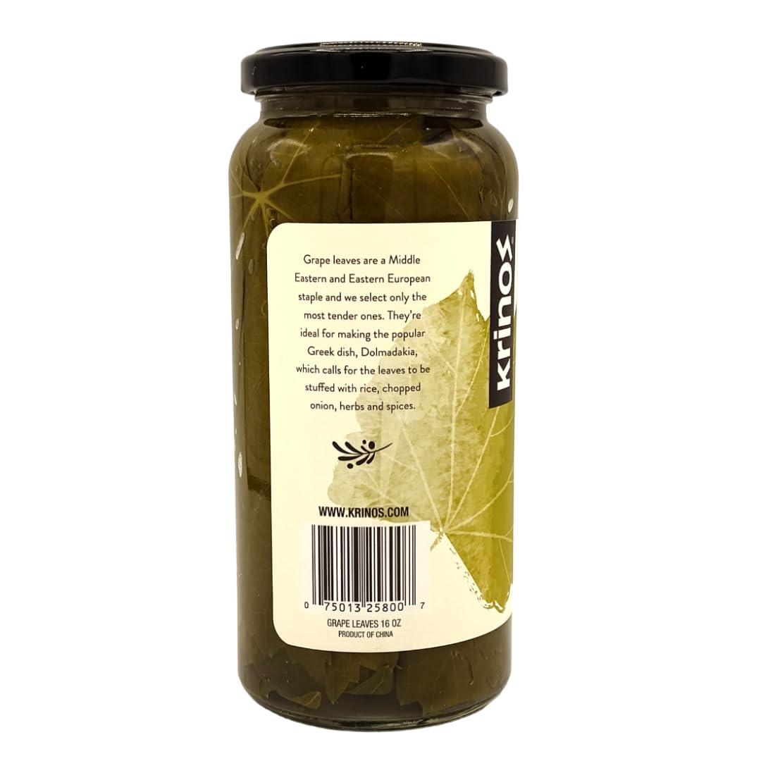 Krinos Grape Leaves in a Jar - Gourmet Leaves Premium Quality