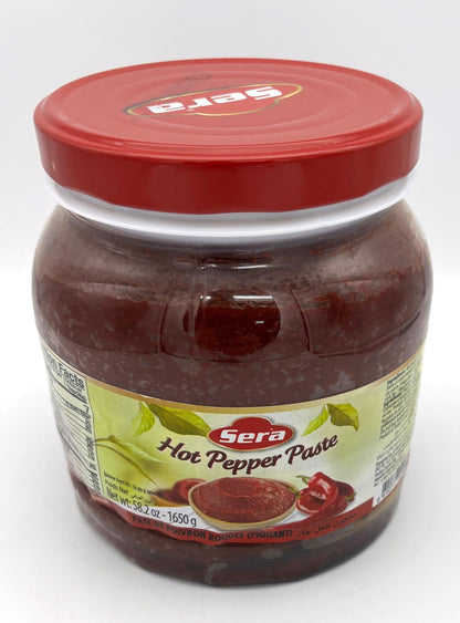 Seraa Hot Pepper Paste 1650g No Sugar, No Artificial Preservatives. Great as a Spread or in Sandwiches 58.2 Oz