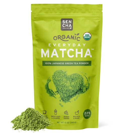 Sencha Naturals Organic Matcha Powder Authentic Japanese Origin - First Harvest, 1 oz Tin