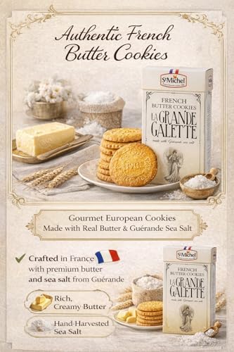 St. Michel La Grande Galette French Butter Cookies, 1.3 Pounds