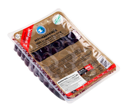 Marmarabirlik Black Olives, Natural Mediterranean Pickled Olive, Healthy Snacks for Salads & Mezze, Platter of Fresh Food, Vegan, Kosher, Halal, Olives Individual Packs, 28.2oz (800g)