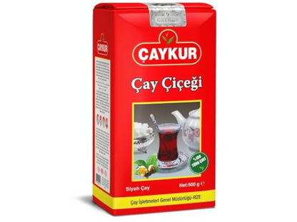 ÇAYKUR Cay Cicegi Turkish Black Tea, Tomurcuk Golden Buds Blend, Naturally Aromatic Loose Leaf, Bright Red Color 500gr / 17.6 Oz (Pack of 3)