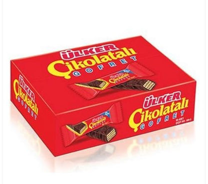Ulker Turkish Biscuits Chocolate Wafer Gofret (1 Box 36 Pieces)