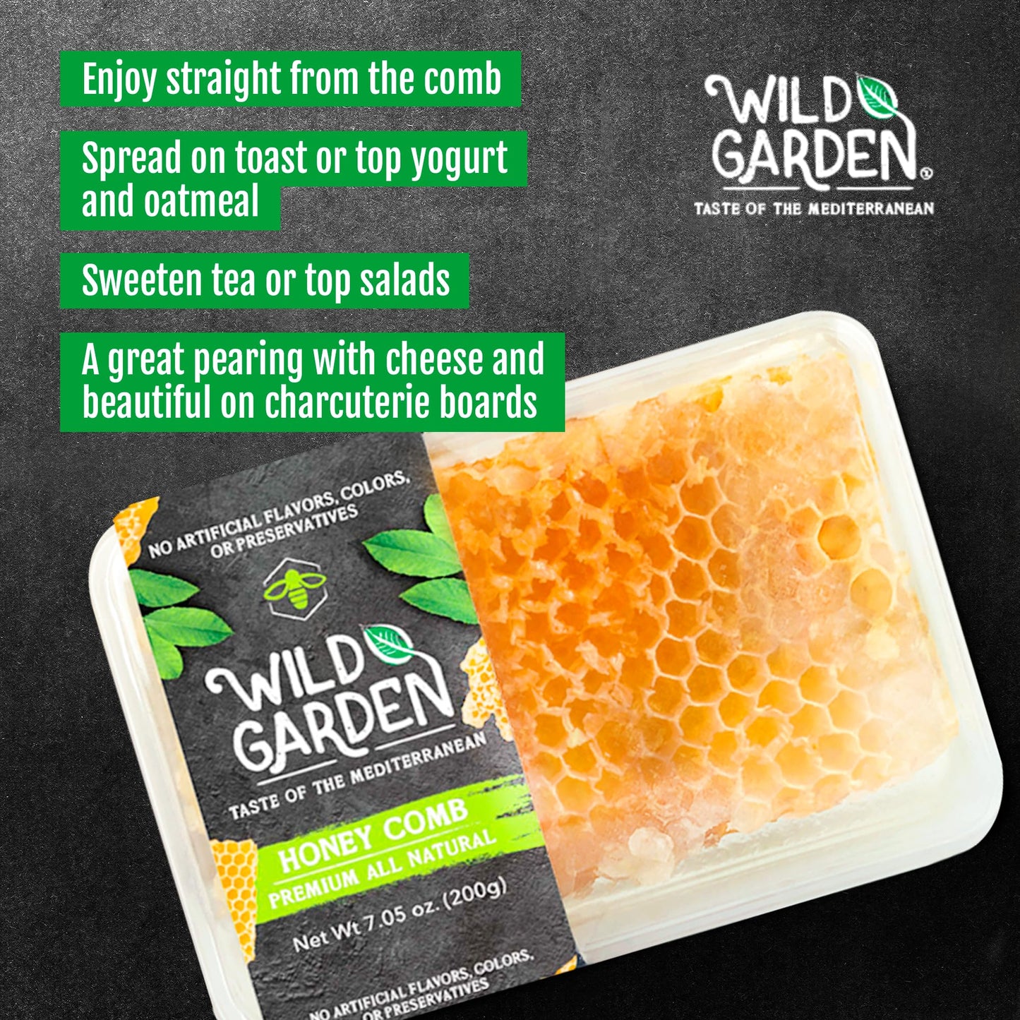 Wild Garden 100% Pure Raw Gourmet Honeycomb