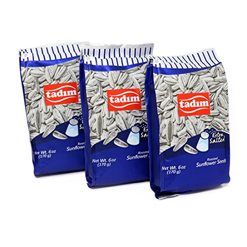 Tadim Sunflower Seeds 170 Gr / 6 Oz (Extra Salted, Pack of 3)