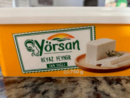 Yorsan Whole Fat Classic Feta Cheese 26.4 oz (Yorsan Tam Yagli Beyaz Peynir 750g)