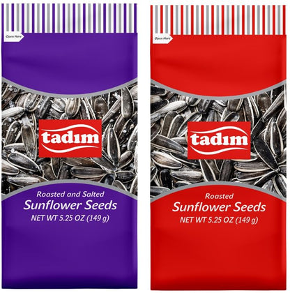 Tadimm Salted and Extra Salted Sunflower Seeds, Each 10.5 oz (300g), Total Pack of 2, From Germany
