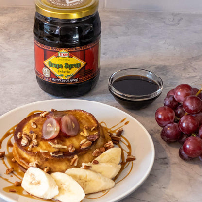 Ziyad Brand Premium Grape Syrup/Peckmiz, Halal, Shaved Ice, No Additives, No Preservatives, Great Topping for Pancakes, Ice Cream, Smoothies, and Yogurt Parfaits!