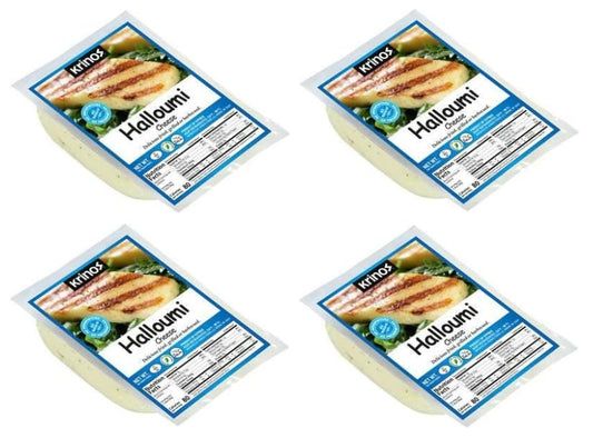 Cyprus Halloumi Cheese, Mixed (sheep’s, goat’s and cow’s) Milk Blend, 8 oz, Pack of 4
