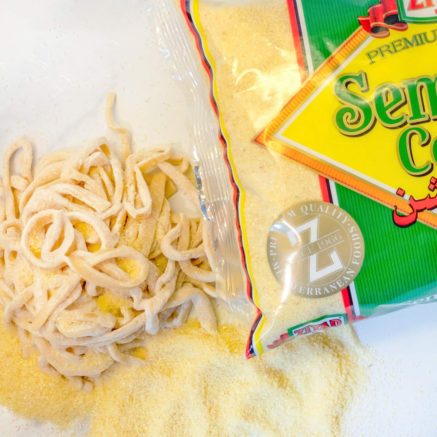 Ziyad Semolina Wheat, Smeed, Semolina Flour, Perfect for Stews, Soups, Gravy, Baking Breads, Biscuits, Pizza Crust with Low Fat, High Protein, High Fiber