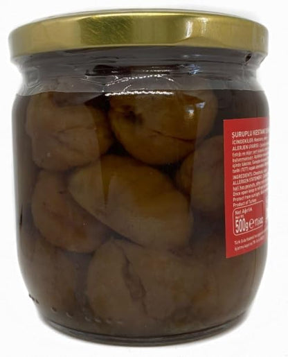 Kafkas Candied Chestnuts in Syrup 500g - Traditional Turkish Kestane Sekeri - Authentic Turkish Sweet