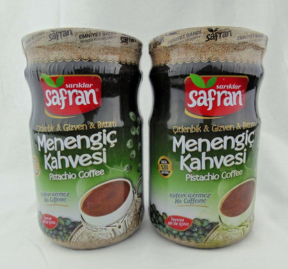 Safran Traditional Coffee Series (Turkish) (Menengic (Pistachio) Coffee 21.16 Oz, Pack of 2)