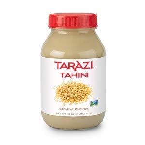Tarazi All Natural Tahini | Non-GMO, All Natural, Made From Premium Sesame Seeds, Made in California, Kosher | 2 Pound Jar
