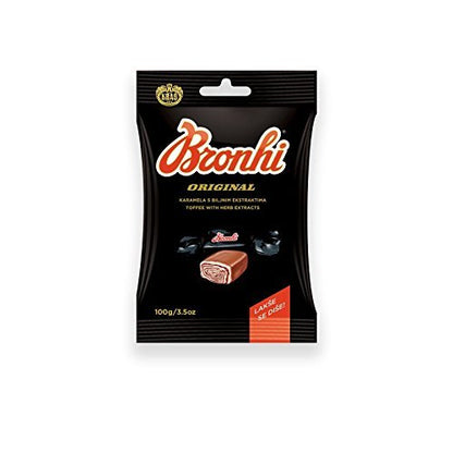 Kras Bronhi Toffee with Herb Extracts 100 gr (Bronhi lakse se dise), 10.5oz, Pack of 3