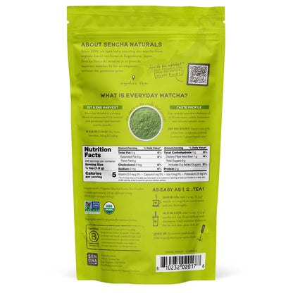 Sencha Naturals Organic Matcha Powder Authentic Japanese Origin - First Harvest, 1 oz Tin
