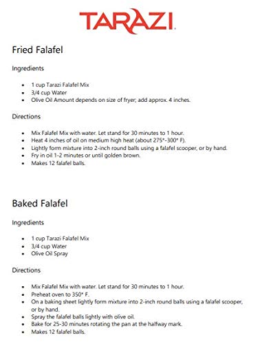 Tarazi Falafel Mix | Great as Veggie Burger Mix, Non-GMO, Kosher, All Natural, Made In California | Original Falafel Mix, 1 Pound Box