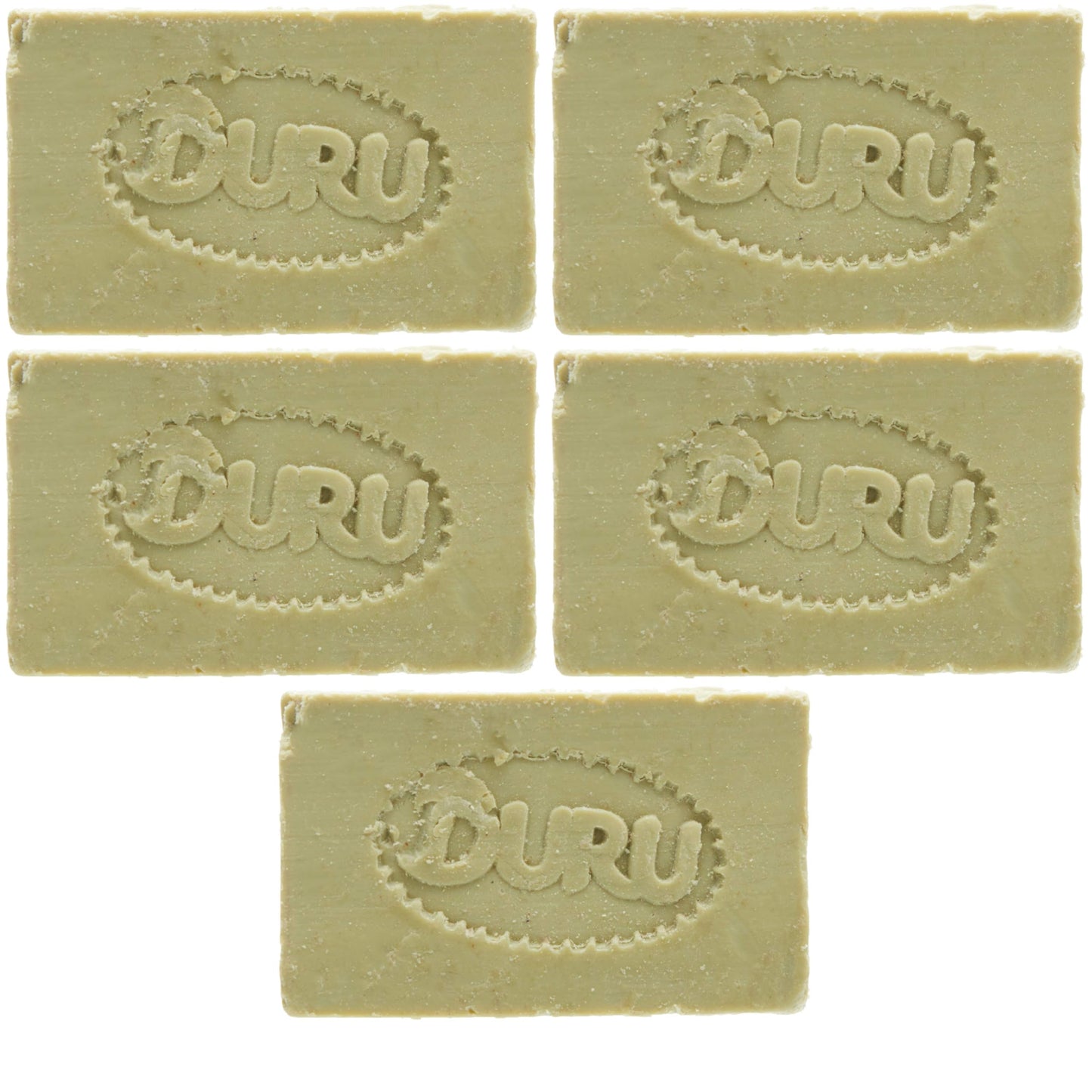 Duru Traditional Hand Made Vegan Olive Oil Bar Soap, Pack of 5