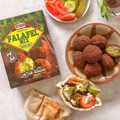 Ziyad Falafel Dry Mix, Gluten-Free, Vegan, Non-GMO, No Additives, No Preservatives, Great for Making Veggie Burgers and Snacks