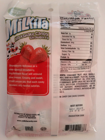 Milkita, Strawberry Milkshake Candy, 30 Count, 4.23 Ounce
