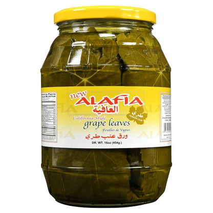 Al Afia California Style Grape Leaves California Style - Tender Leaves Premium Quality- 16 Oz-475 Gm. Pack of 2 Jars -