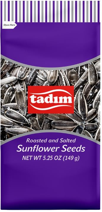 Tadimm Roasted and Salted Sunflower Seeds, 5.25 oz, Pack of 4