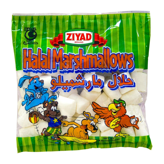Ziyad Gourmet Halal Marshmallows, Pork-Free, Egg-Free, Dairy-Free, Gluten-Free, Perfect for Holidays and S’mores!