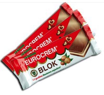 Eurocrem Block Chocolate 100g each 6 Pack