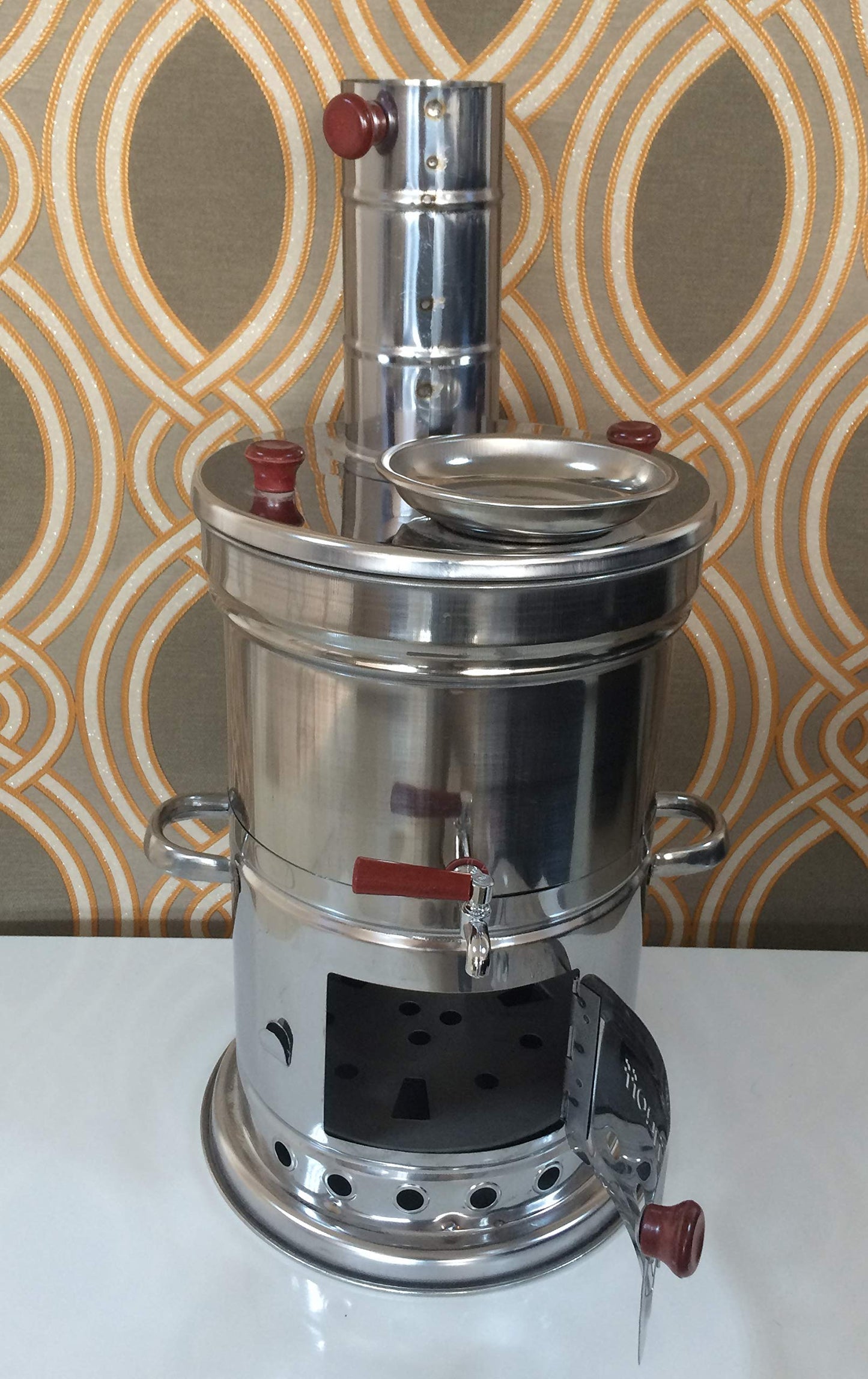 Samovar Charcoal Water Heater 4l /150 Oz Boat Camping Hiking Hunting Kettle BBQ