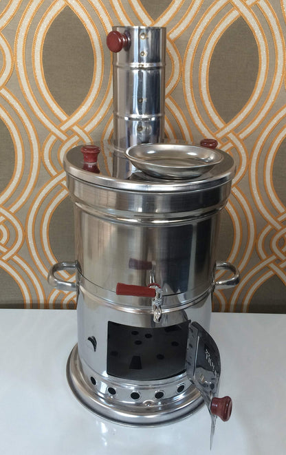 Samovar Charcoal Water Heater 4l /150 Oz Boat Camping Hiking Hunting Kettle BBQ