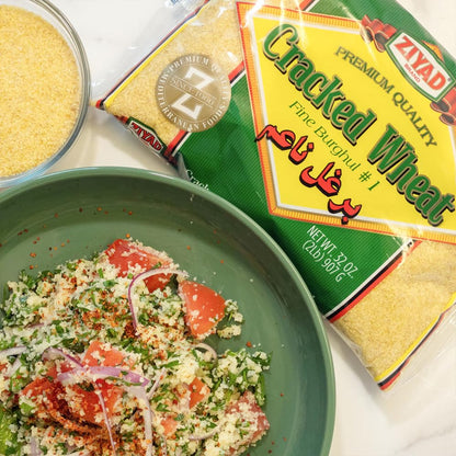 Ziyad Wheat Bulgur – Fiber-Rich Whole Grain, Nutty Flavor & Chewy Texture – Ideal for Tabbouleh, Kibbeh, Curries, Soups & Salads – Easy 30-Minute Prep, Vegan