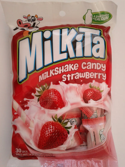 Milkita, Strawberry Milkshake Candy, 30 Count, 4.23 Ounce