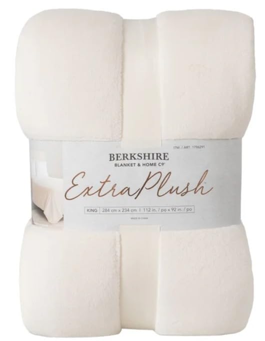 Berkshire Blanket & Home Co. Extra Plush | 284 cm x 234 cm |112 in. x 92 in. | White