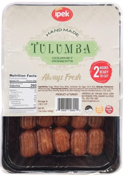 Ipek Tulumba Desert 2.2lb (1kg) or 4.4lb (2kg) Halal Product of Turkey (2.2lb)