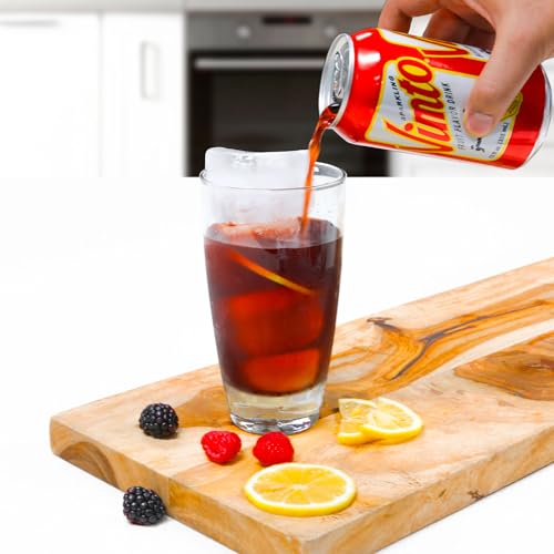 Vimto Sparkling Fruit Flavored Drink, Flavored with Natural Extracts of Blackcherry, Rasberry Juice and Herbs