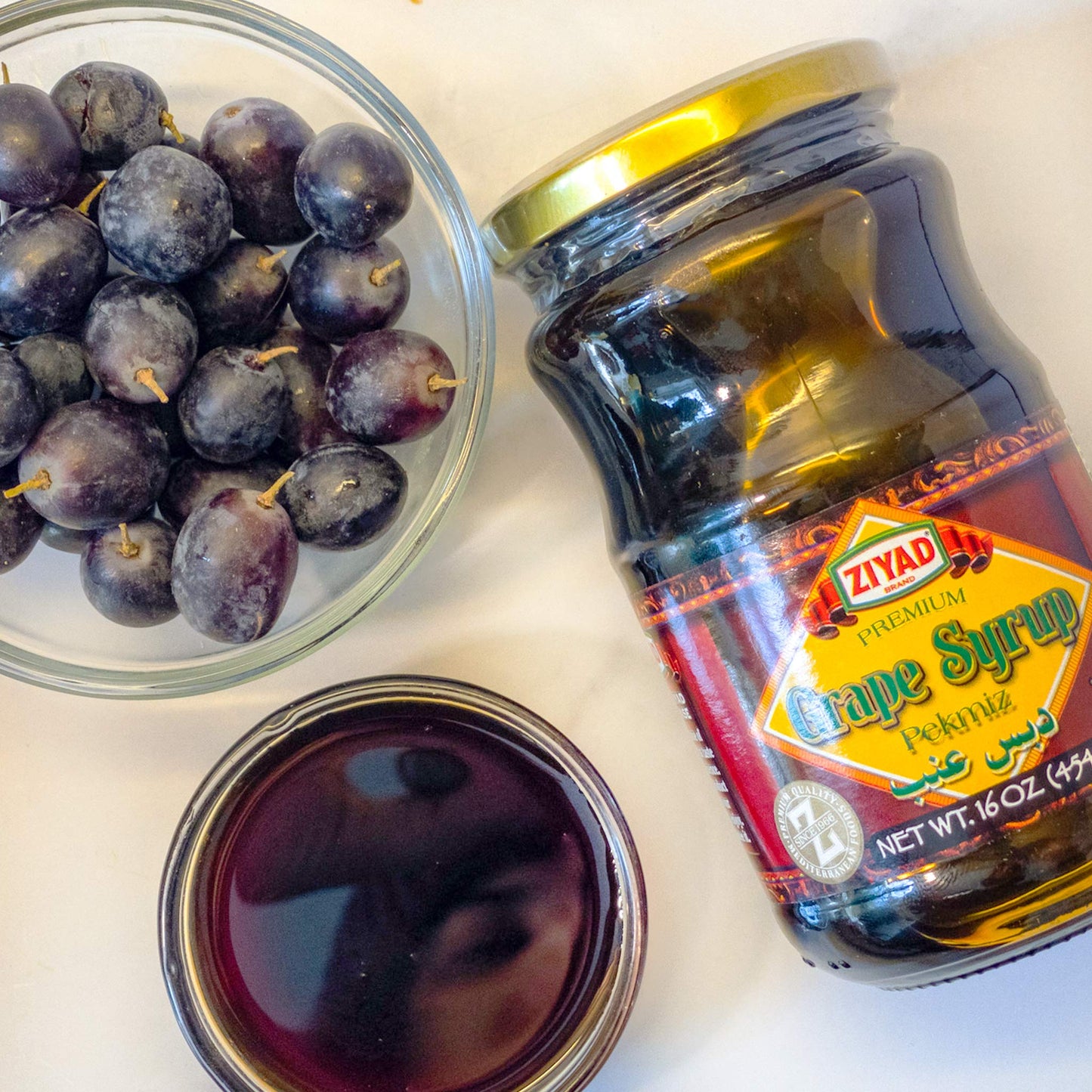 Ziyad Brand Premium Grape Syrup/Peckmiz, Halal, Shaved Ice, No Additives, No Preservatives, Great Topping for Pancakes, Ice Cream, Smoothies, and Yogurt Parfaits!