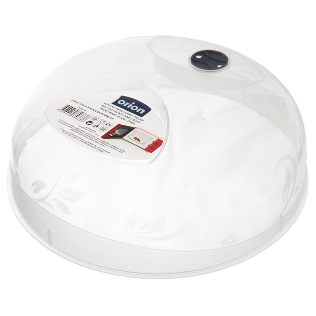 PlastArt 11.22 Inch Microwave Food Splatter Cover Lid with Steam Vent, Clear, BPA-Free