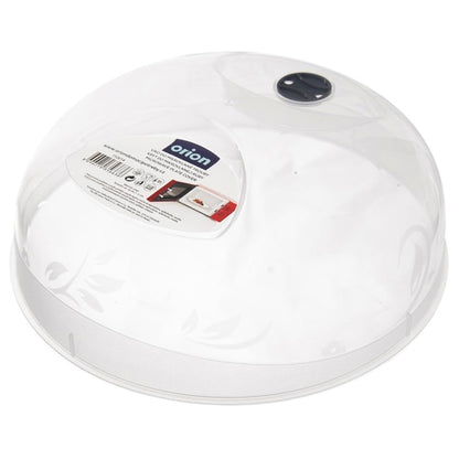 PlastArt 11.22 Inch Microwave Food Splatter Cover Lid with Steam Vent, Clear, BPA-Free
