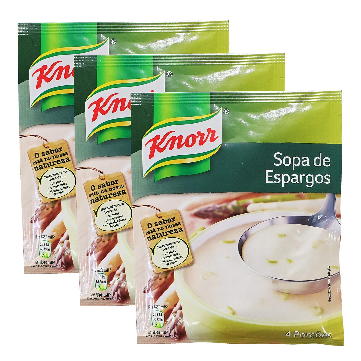 Knorr Sopa de Legumes - Portuguese Asparagus Soup (3 Pack, Total of 6.6oz)