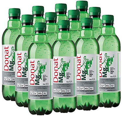 BEST MOMENT Magnesium Water - Naturally Sparkling, 500mg Magnesium in 500ml, 12x0.5L Bulk Pack