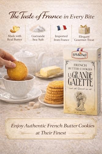 St. Michel La Grande Galette French Butter Cookies, 1.3 Pounds