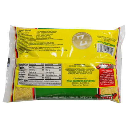 Ziyad Wheat Bulgur – Fiber-Rich Whole Grain, Nutty Flavor & Chewy Texture – Ideal for Tabbouleh, Kibbeh, Curries, Soups & Salads – Easy 30-Minute Prep, Vegan