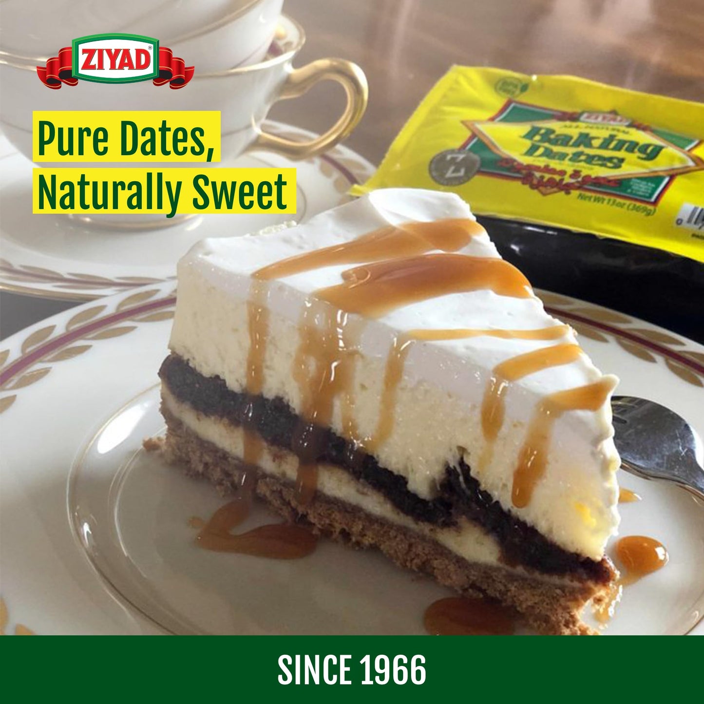Ziyad Pure Date Paste, No Added Sugar, Spread, Ideal For Baking, Pantry, High Fiber, No Fat, No Preservatives
